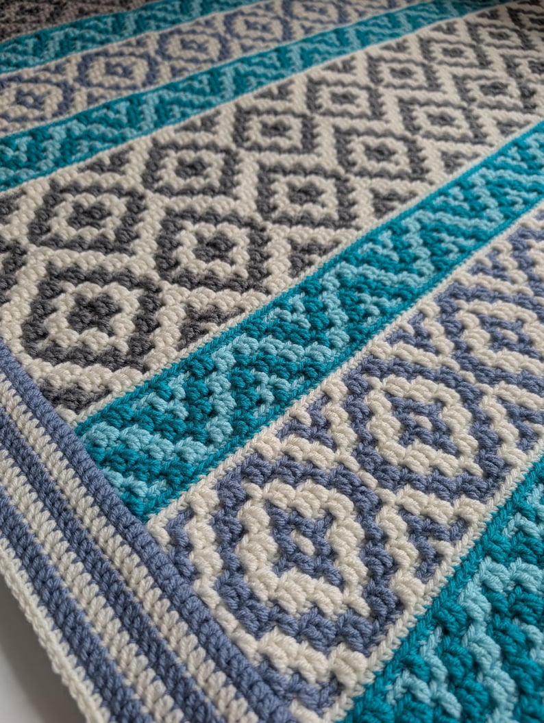 Crochet pattern Ocean Kisses Blanket