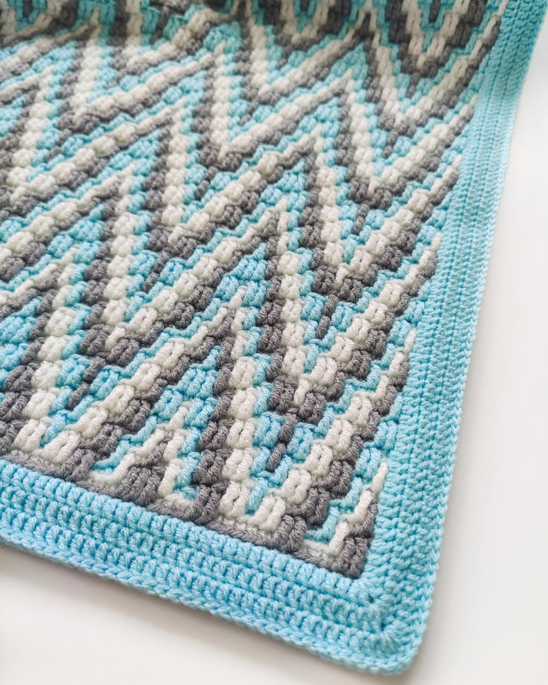 Crochet pattern Alpine Peaks Blanket