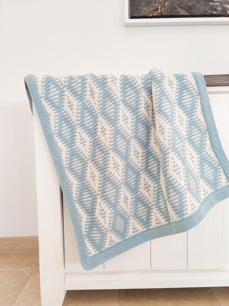 Crochet pattern Nordic Morning Breeze Blanket