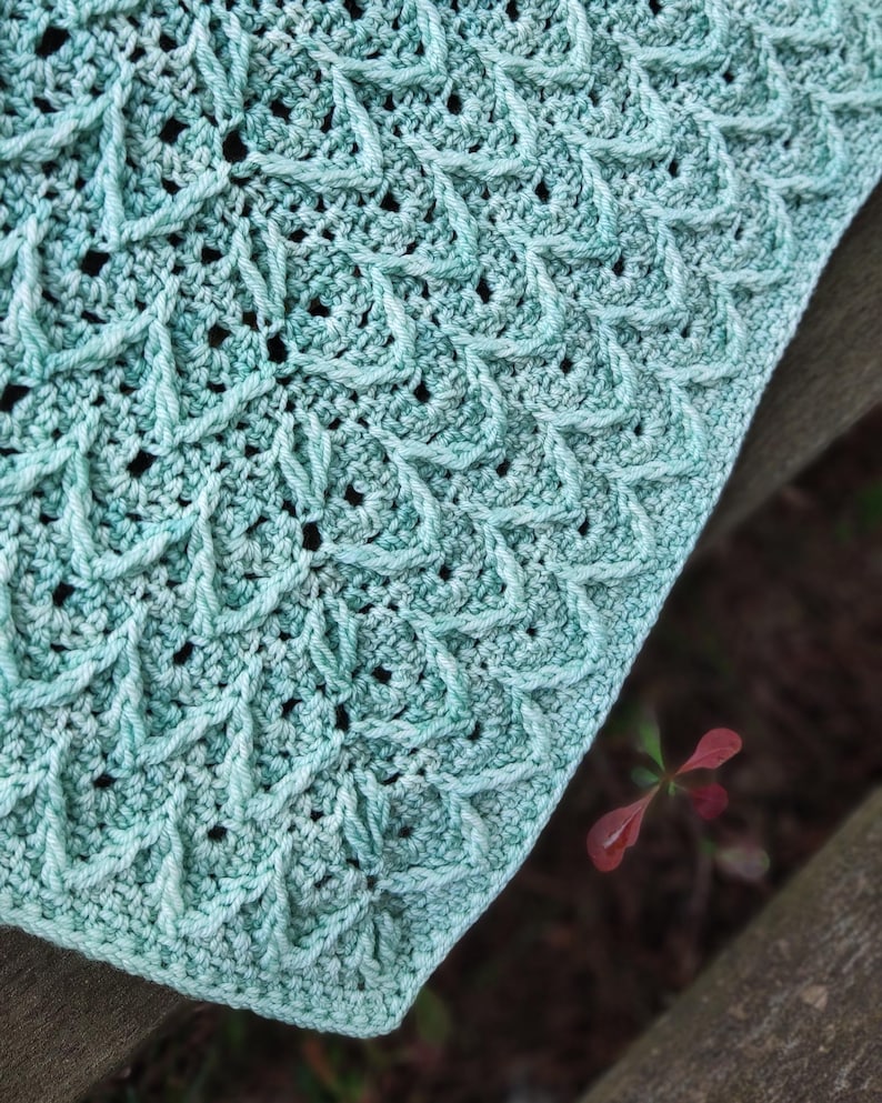 Mint Leaf Crochet Shawl Pattern