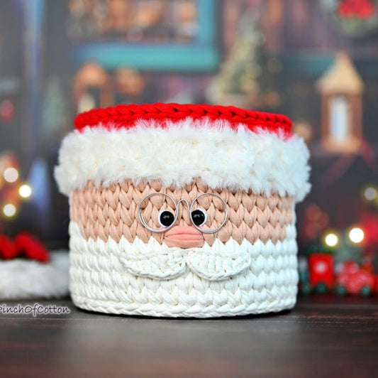 Santa Claus basket crochet PATTERN