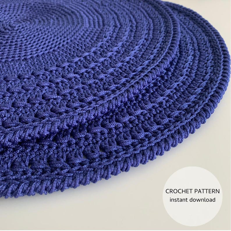 CROCHET PATTERN, Placemat Crochet Pattern