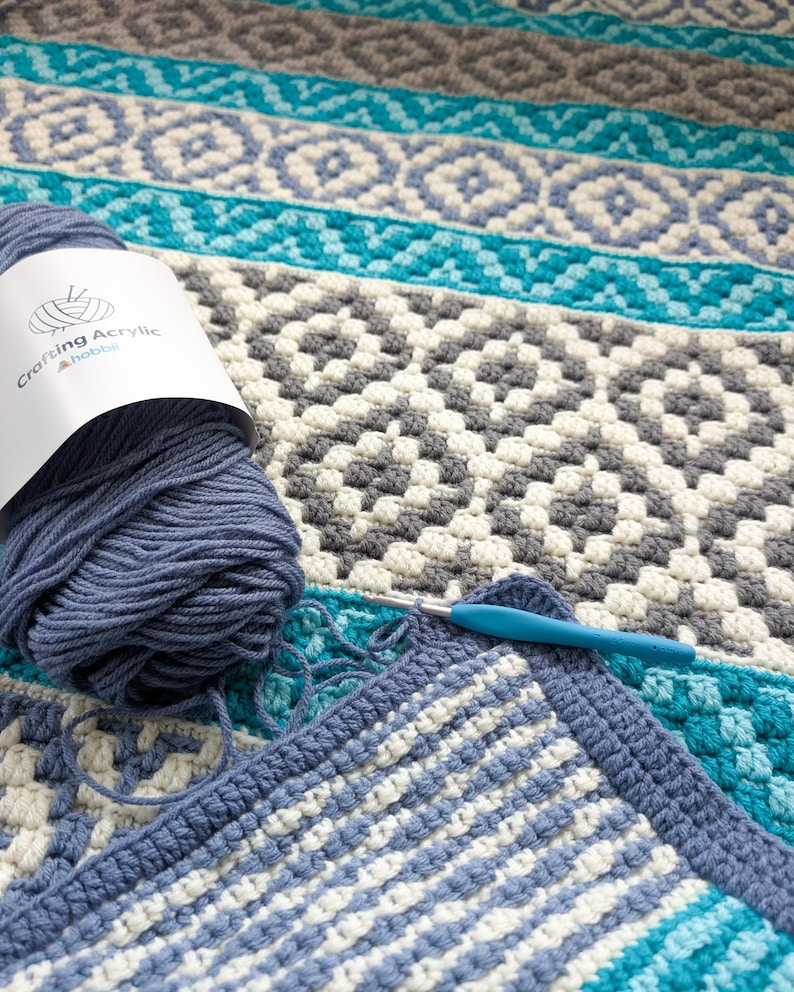 Crochet pattern Ocean Kisses Blanket