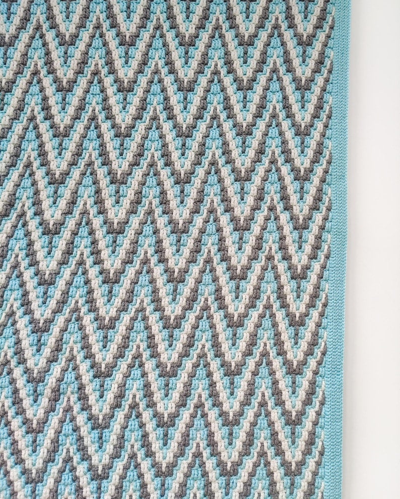 Crochet pattern Alpine Peaks Blanket