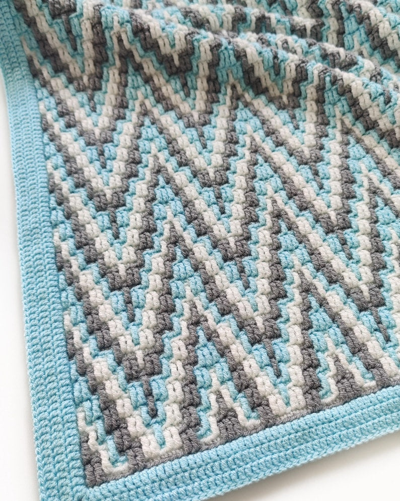 Crochet pattern Alpine Peaks Blanket