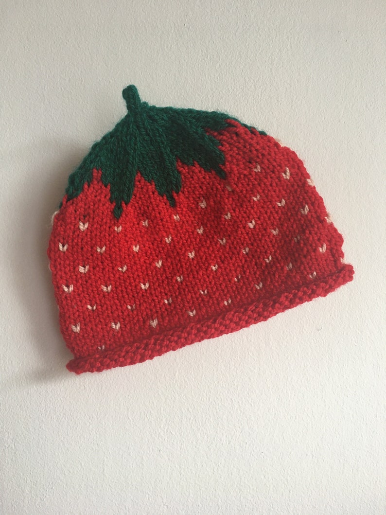 Strawberry Baby Hat Knitting Pattern