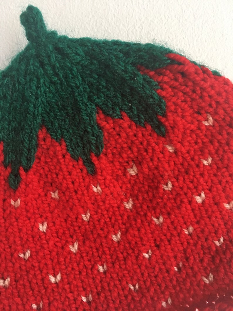 Strawberry Baby Hat Knitting Pattern