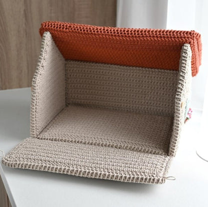 Crochet house basket PATTERN