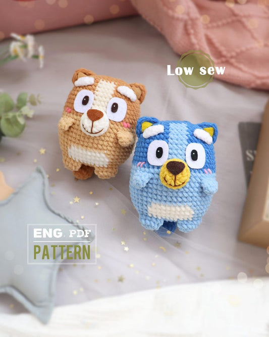 Bluey and Bingo- Amigurumi Crochet Pattern