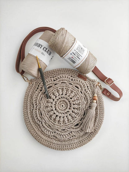 Round crochet bag pattern