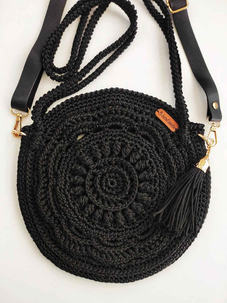 Round crochet bag pattern