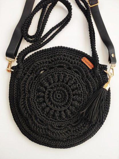 Round crochet bag pattern