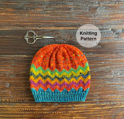 Scraptacular Extra Lite Beanie Knitting Pattern