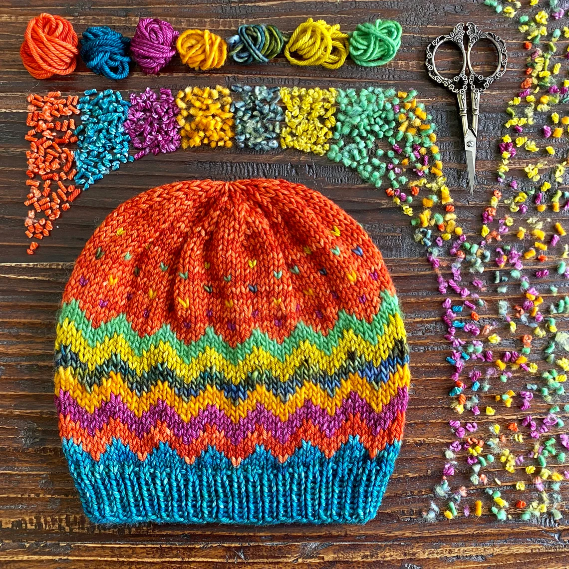 Scraptacular Extra Lite Beanie Knitting Pattern