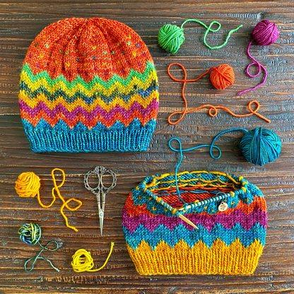 Scraptacular Extra Lite Beanie Knitting Pattern