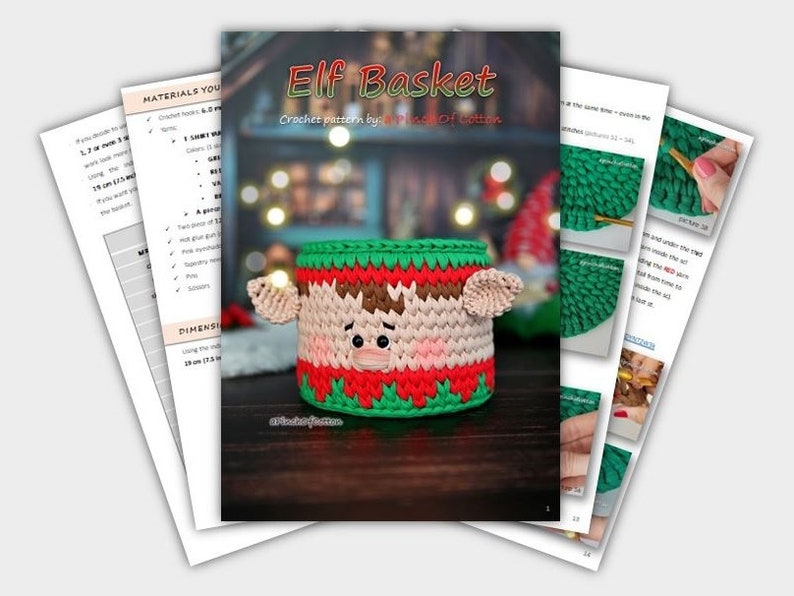 Elf basket crochet PATTERN