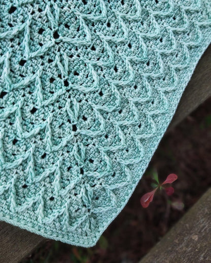 Mint Leaf Crochet Shawl Pattern