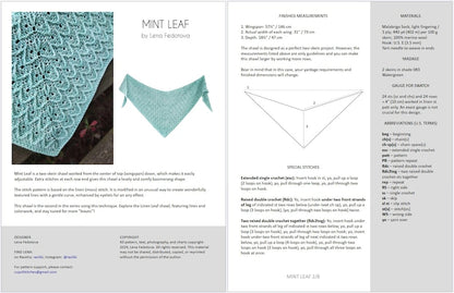 Mint Leaf Crochet Shawl Pattern