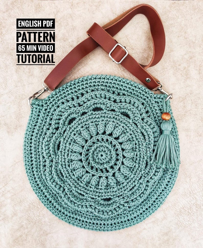 Round crochet bag pattern
