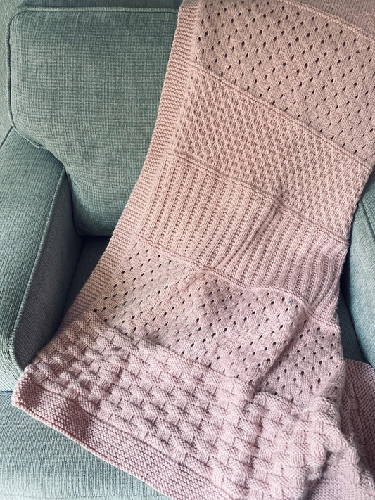 Strawberry Fields Blanket Knitting Pattern