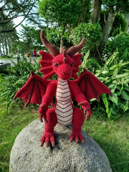 Red Dragon Amigurumi Crochet Pattern