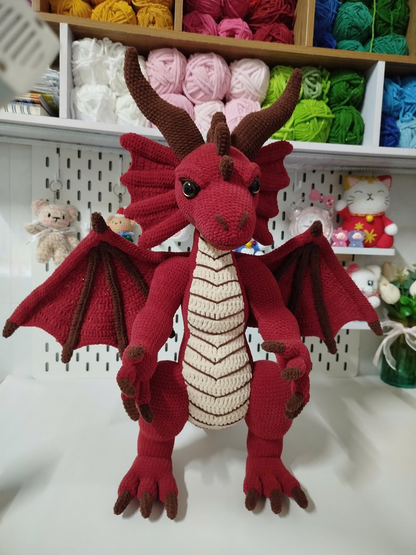 Red Dragon Amigurumi Crochet Pattern