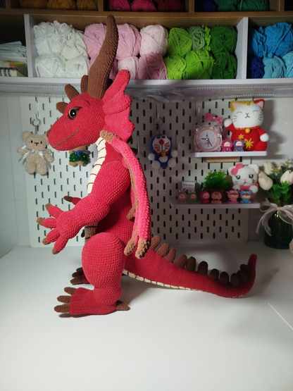 Red Dragon Amigurumi Crochet Pattern