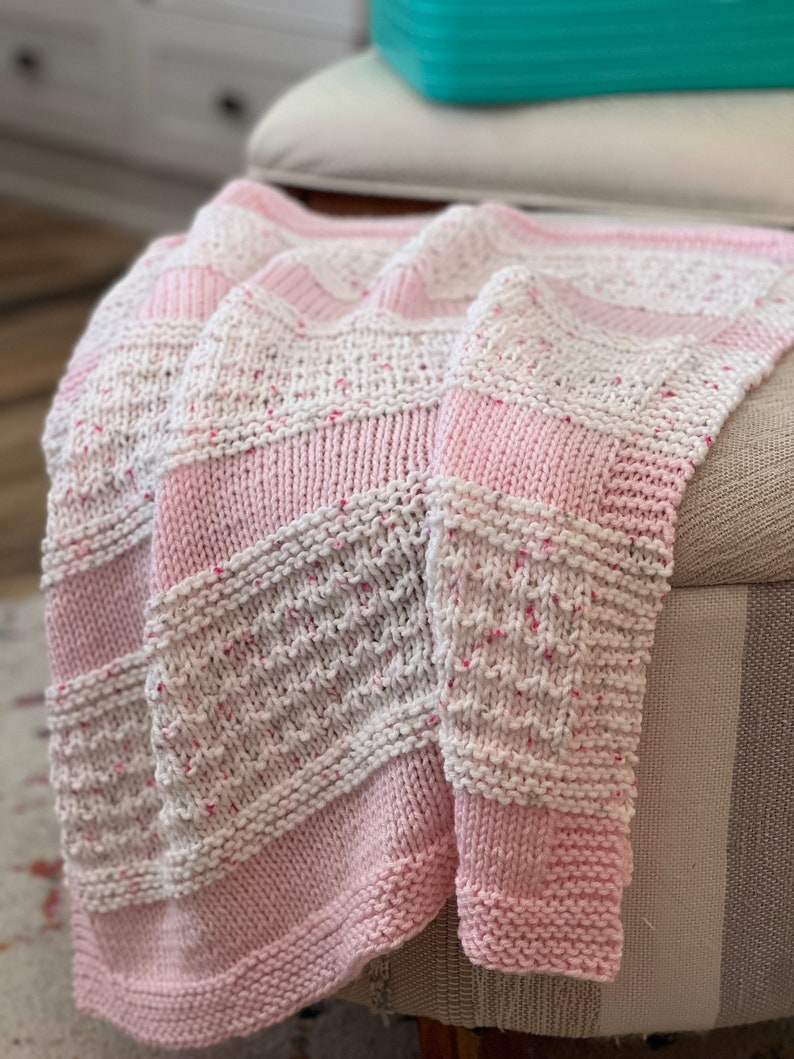 Candy Kisses Baby Blanket Knitting Pattern