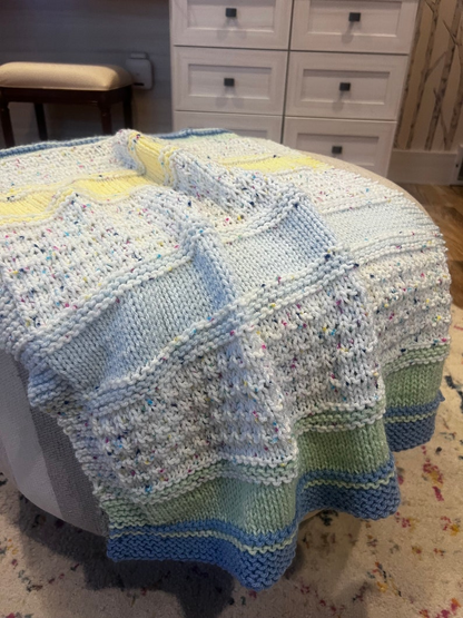 Candy Kisses Baby Blanket Knitting Pattern