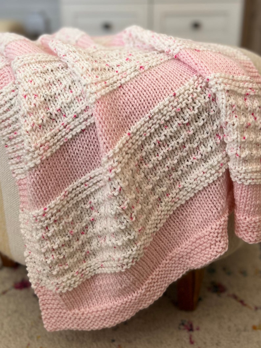 Candy Kisses Baby Blanket Knitting Pattern