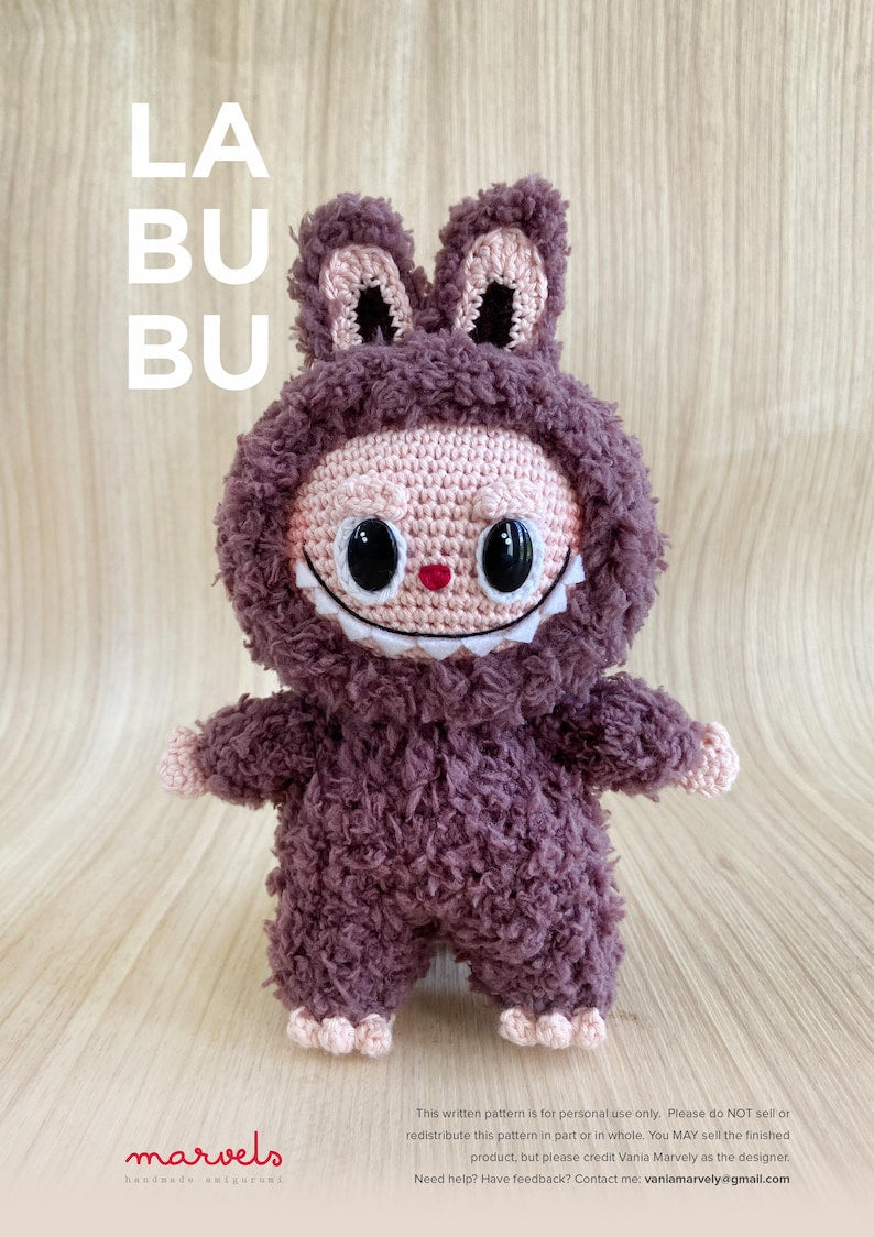 Labubu Amigurumi Crochet Pattern (PDF)
